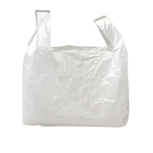 Pick Up Plastic Bag - PP Material, Customized Size, White Color | Durable, Hand Length Handle, Rectangular Shape, Fine Finished
