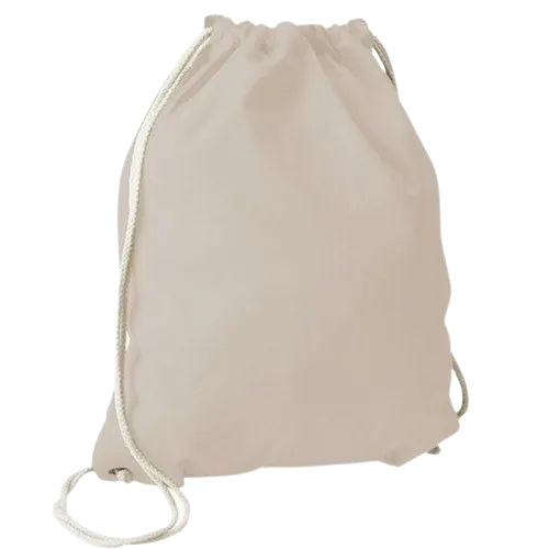 Plain Cotton Drawstring Bag - Color: Any