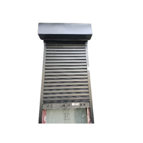 Manual Rolling Shutters - Mild Steel, Non Polished & Polished Finishing, Rectangular Shape | Grey Color, Exterior Insulation, Manual Operation