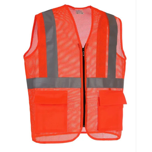 Reflective Safety Jacket - Color: Red