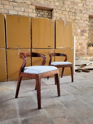 Wooden Armless Chair - Artwork: Handmade