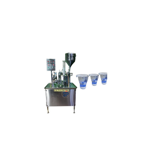 Automatic Curd Cup Filling Sealing Machine - Application: Beverage