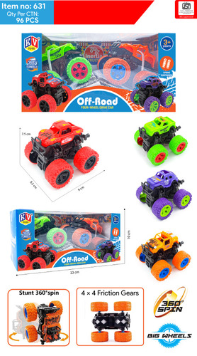 2 Pcs Friction Monster Truck Box