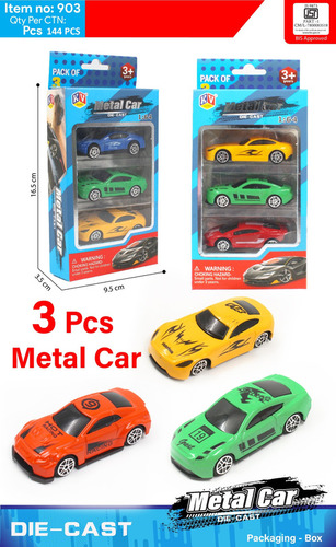 3 Pcs Metal Car