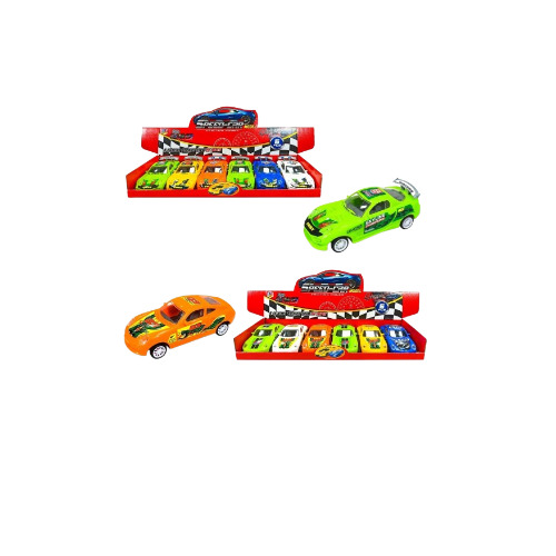 6 Pcs Friction Speed Car