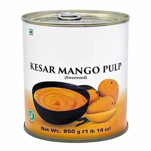 Kesar Mango Pulp - Soft Texture, Yellow Color, 3-Month Shelf Life | Sweet Taste, Convenient Plastic Bottle Packaging