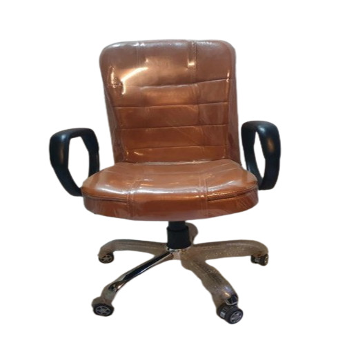 Office Chair - Velvet Brown Fabric, Acid Resistant Material | Stylish Antique Design, Ideal for Home and Office Use