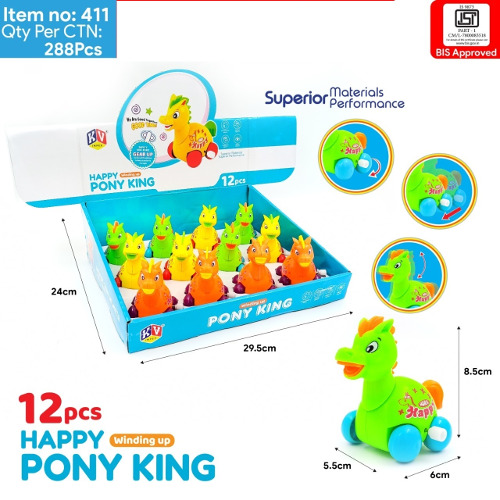 12 Pcs Pony King Toys