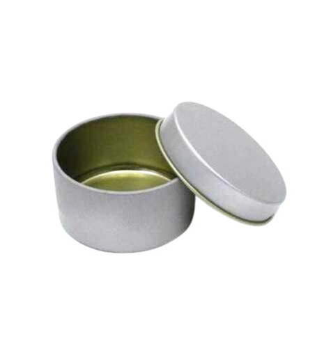 Round Tin Box - Color: Silver