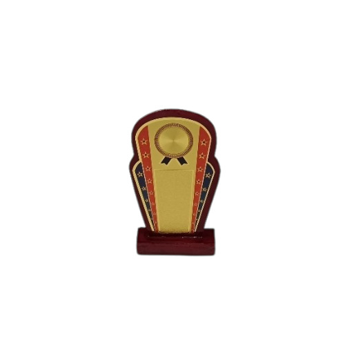 Wooden Trophies - 6 Inch Customized Brown Antique Imitation | Polished Finishing, Smooth Texture, Attractive Designs, Shiny Look, Sports Theme