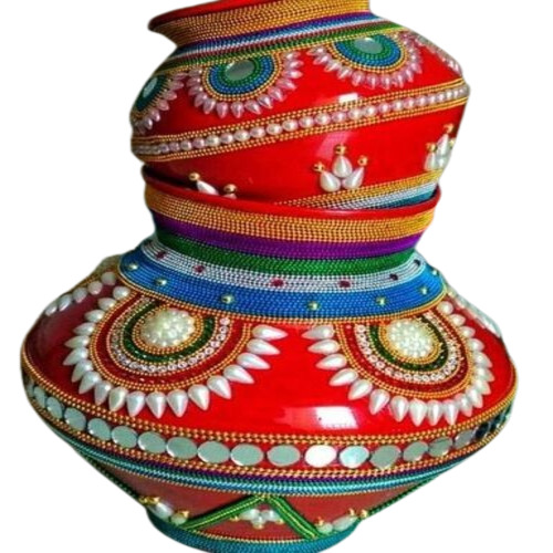 Decorative Handcrafted Handi - Color: Multi