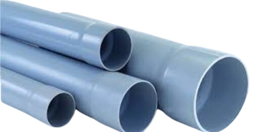 Pvc Pipes - New Round Grey Fine Finished | Durable Structure Pipe Without End Protector