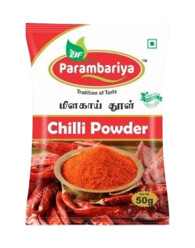 Red Chilli Powder Packaging Pouch - Plastic Material, Printed Design | Ideal for Spices Storage and Flavor Enhancement