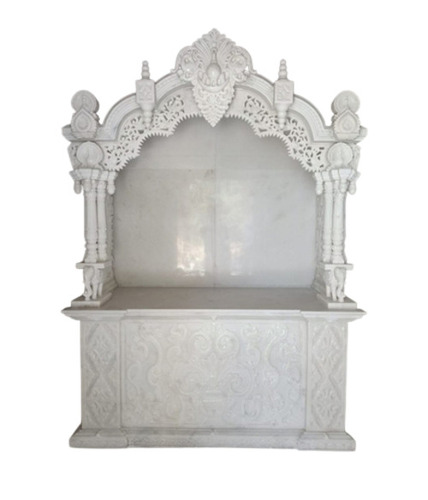 White Makrana Marble Temple - Product Type: Decoration