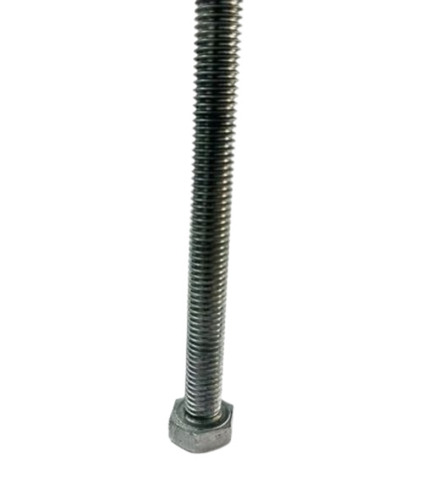 Full Thread Mild Steel Hex Bolt - New, Very Good Quality, Customized Size, Grey Color, Fine Finished, Quenched Heat Treatment | Industrial Use, Durable, Hexagon Head Type