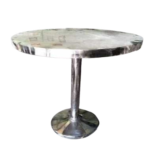 Round Steel Table - Stainless Steel, Custom Size, Silver Finish | Durable, Modern Design, Easy to Clean, Ideal for Hotels