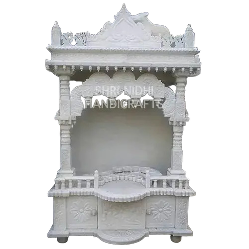 Smooth Finish Marble Temples - Color: White