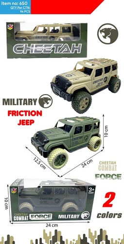 650 Cheetah Friction Powered Military Jeep