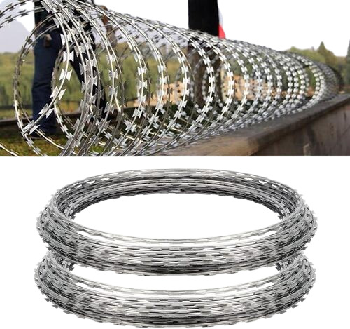 Barbed Wire - Steel, Silver | New Condition, Durable, Perfect Finishing, Easily Assembled, Waterproof