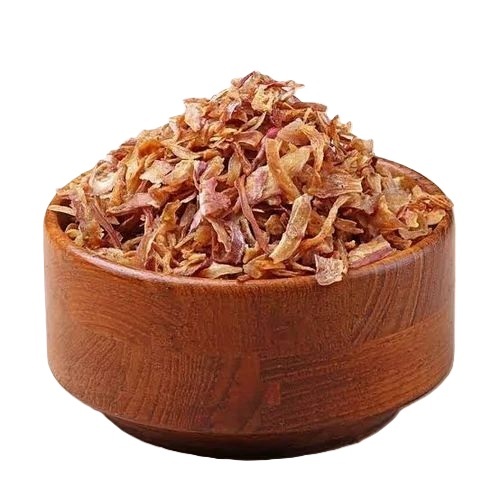 Dehydrated Onion - Flakes Type Loose Storage in Cool and Dry Place Brown Color | Shelf Life: 1 Month Dried Frozen Variety Available