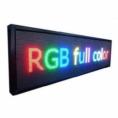 Running Led Display Board - Plastic Rectangular Standard Size Black Color | Easy To Install Energy Efficient Shock & Weather Resistant Manual Control