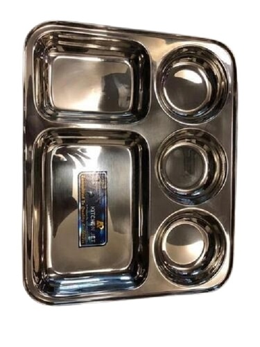 Stainless Steel 5 In 1 Bhojan Thali