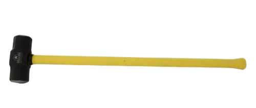 Sledge Hammer - Heavy Duty Metal With Customized Size | Black & Yellow Plastic Handle, Industrial Usage, 2 kg Weight