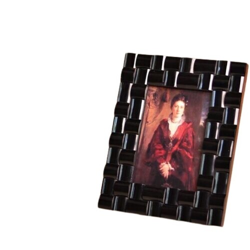 Photo Frame - Dark Brown Rectangle | Fancy Design, Long Lasting Finish, Quality Tested, Accessories Included (Hanger, Hangtag)