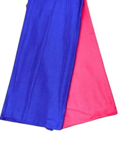 Rayon Fabric - Brocade, Applique Pattern, Blue and Pink | Moisture Absorbent, Eco-Friendly, Light Texture, Anti-Aging, Tear-Resistant