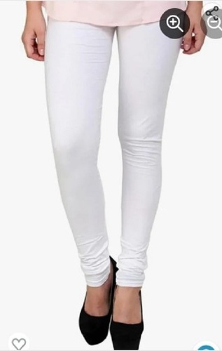 Ladies Cotton Leggings - Cotton Material, Wrinkle Free, Ivory White | Low Prices, No Color Fade, Best for Gifting, All Season Wear