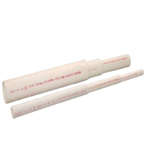 PVC Conduit Pipe - Polished Finish, Round Shape, White Color | Architectural Application, Casted Type