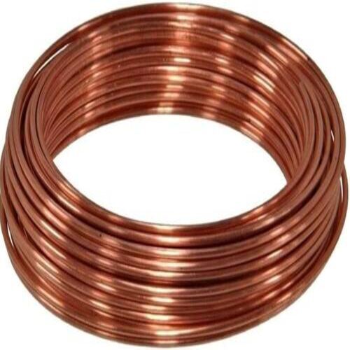 Copper Wire - Round Shape, Customized Size, Brown Color | Material: Copper, Insulation Material: Copper Wire
