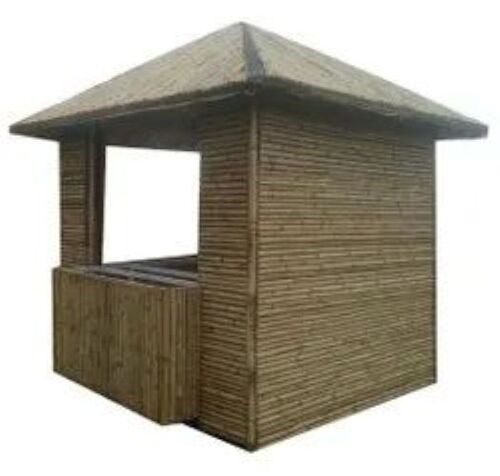 Bamboo Hut - Wooden Roof Brown Color 4 Doors 5 Windows | Weather Resistant Thermal Insulation Lightweight Breathable Walls Flexible Design Options