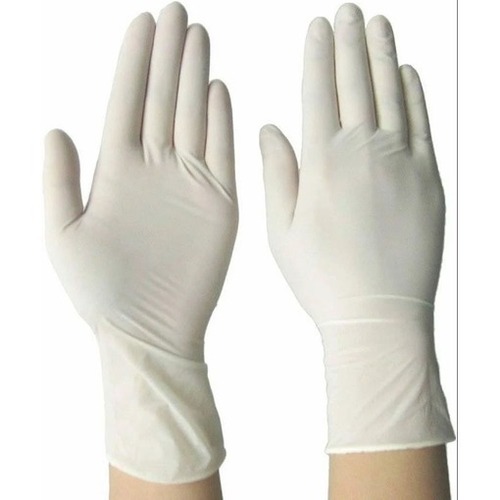 Medical Latex Glove - Rubber Material, Standard Grip Size, Full Finger Style | Disposable, Slip Resistant, Comfortable Fit with Breathable Design