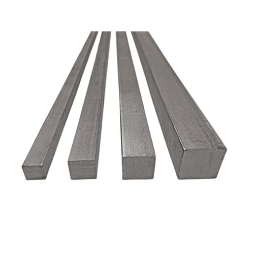 Stainless Steel Square Bars - Corrosion Resistant, Polished Finish, Higher Quality, Galvanized Hot Rolled Bars, Industrial Grade A, Solid Silver Color