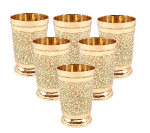 Brass Glass Set
