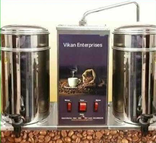 Tea & Coffee Vending Machine - Aluminium Alloy, 220V Semi-Automatic | Silver Color, Electric Power Source