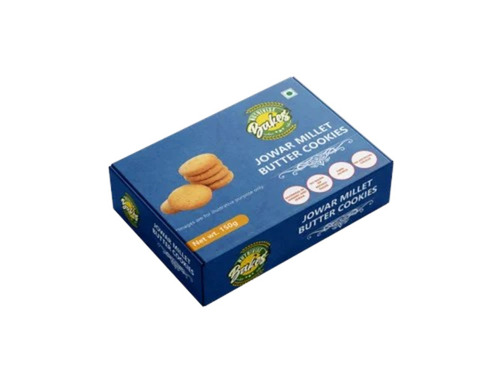 Jowar Millet Butter Cookies - 200 Gram Packaging | 100% Pure, Box Packaging, Ideal for Cool and Dry Storage