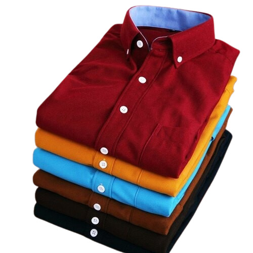 Men's Cotton Checked and Plain Shirts - Half Sleeve and Long Sleeve Options Anti-Shrink Anti-Wrinkle Button Down Collar Multiple Colors Available