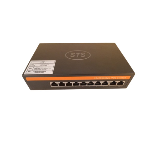 8 Port + 2 Uplink Unmanaged Poe Switch - Color: Black