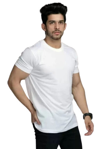 Blank T Shirt - Cotton, Customized Size, White Color | Light Weight, Breathable, Short Sleeves, Casual O-Neck Design for Adults