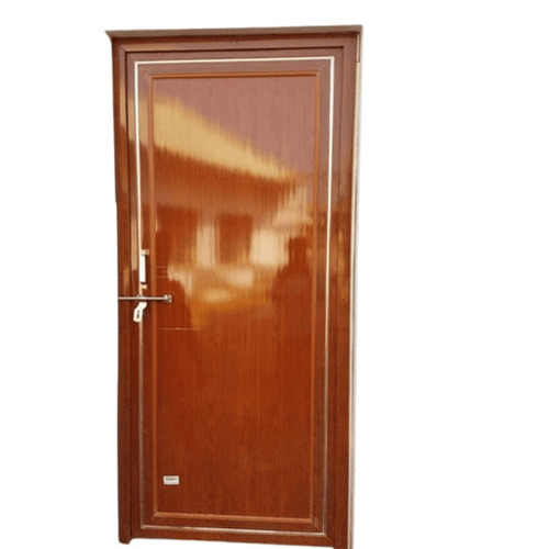 PVC Bathroom Door - Standard Size, Brown Color, Modern Design | Easy to Install, Easy to Operate, Water and Crack Resistant