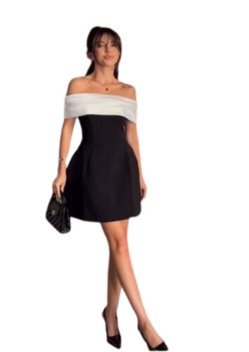 Bloom Mini Dresses - 100% Cotton Customized Size Black and White | Light Weight Breathable Sleeveless UV Protection Modern Ethnic Style