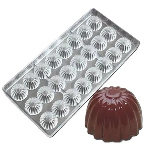 Chocolate Mould - Polycarbonate, 300x225 mm, Multi Color | Round Shape, Water Resistant, Customisable for Shaping Chocolate