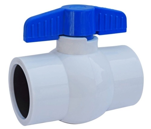PVC Ball Valves - Superior Quality, Standard Size, Glossy Blue Finish | Medium Pressure, Easy to Install, Crack and Leak Resistant