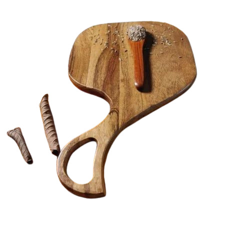 Wooden Chopping Board - Wooden Material, Standard Size, Brown Color | Ideal for Kitchen Use, Versatile Chopping Surface