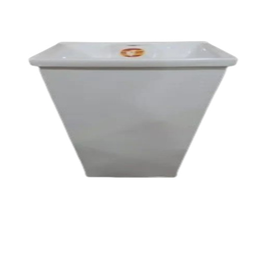 Pedestal Wash Basin - Ceramic Customized Size White Color | Above Counter Round Shape One Piece Structure