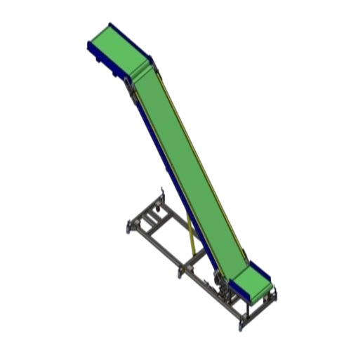 Stainless Steel Electric Pvc Belt Conveyor - Color: Green