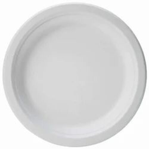 White Round Paper Plate - Color: Green