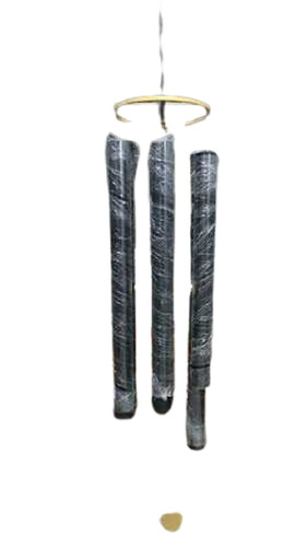Giant Wind-Chime - High Strength Aluminum & PVC | Durable Satin Finish, Black, Indian Style